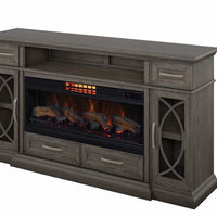 Tresanti Gabrielle 74" TV Console with ClassicFlame CoolGlow 2-in-1 Electric Fireplace and Fan