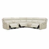 Gearhart 6-piece Leather Power Reclining Sectional with Power Headrests
