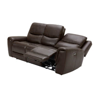 Carey Leather Power Reclining Sofa with Power Headrests, ***CLEARANCE SALE*** AS-IS