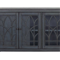 Antrasit 67" Accent Console, TV Stand (Interchangeable door panels-Adjustable shelves-Cord Management)