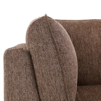 Belize Fabric Modular Sectional, Brown, Attached back and seat cushions, durable wood frame