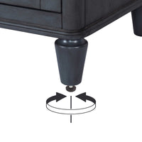 Antrasit 67" Accent Console, TV Stand (Interchangeable door panels-Adjustable shelves-Cord Management)
