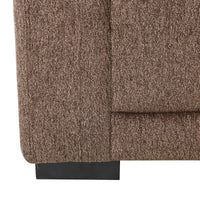 Belize Fabric Modular Sectional, Brown, Attached back and seat cushions, durable wood frame