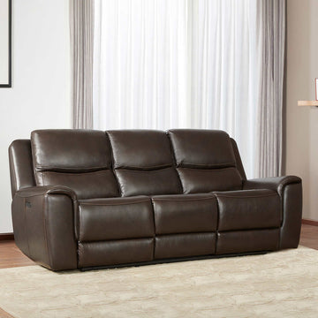 Carey Leather Power Reclining Sofa with Power Headrests, ***CLEARANCE SALE*** AS-IS