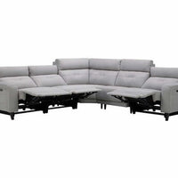 Trower 5-piece Fabric Power Reclining Sectional with Power Headrests