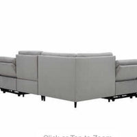 Trower 5-piece Fabric Power Reclining Sectional with Power Headrests