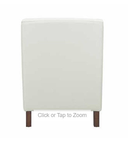 Mila Fabric Accent Chair, Cream, Solid Wood Legs