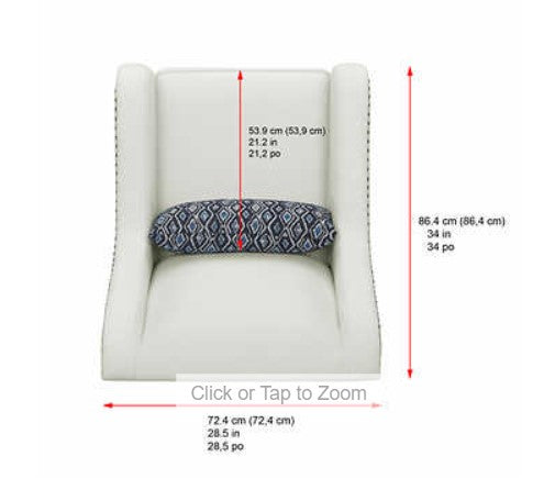 Mila Fabric Accent Chair, Cream, Solid Wood Legs