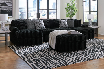 3-Piece Sofa Chaise Sectional with Ottoman – 150'' Wide, Contemporary Comfort