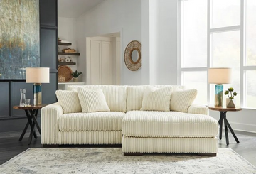 "Modern 2-Piece L-Shaped Sectional – Left/Right Facing Chaise, Two Colors"