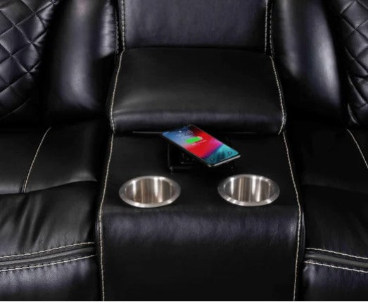 Party Time 3PCS POWER RECLINING LIVING ROOM SET, W/LED, WIRELESS CHARGER, BLUETOOTH SPEAKERS
