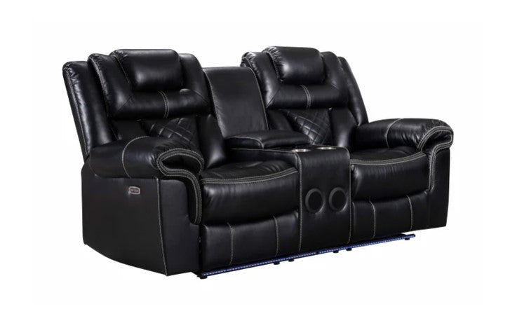 Party Time 3PCS POWER RECLINING LIVING ROOM SET, W/LED, WIRELESS CHARGER, BLUETOOTH SPEAKERS