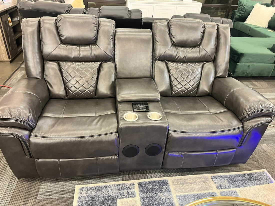 Party Time 3PCS POWER RECLINING LIVING ROOM SET, W/LED, WIRELESS CHARGER, BLUETOOTH SPEAKERS