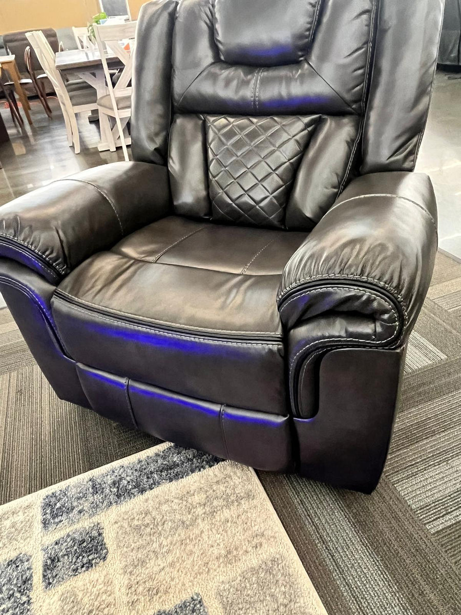 Party Time 3PCS POWER RECLINING LIVING ROOM SET, W/LED, WIRELESS CHARGER, BLUETOOTH SPEAKERS, Gray