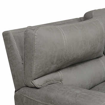 Argento 6-piece Fabric Power Reclining Sectional with Power Headrests, 2 Power Outlets and 4 USB Ports & Storage Console with Stainless Steel Cupholders