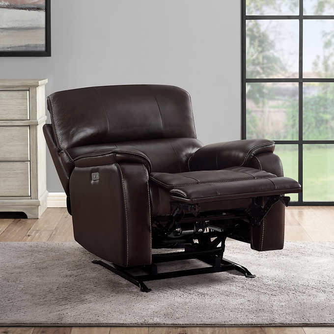 Barcalounger Columbia Leather Power Recliner with Power Headrest