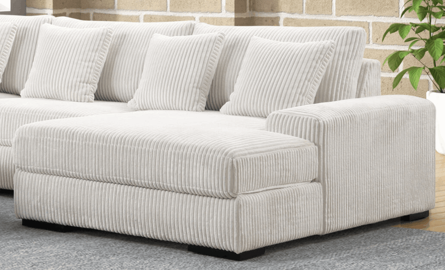 SEASONS 5PC Sectional BLACK /BEIGE OVERSIZED SECTIONAL w/Reversible Back-Seat Cushions **COMING MARCH 5TH **