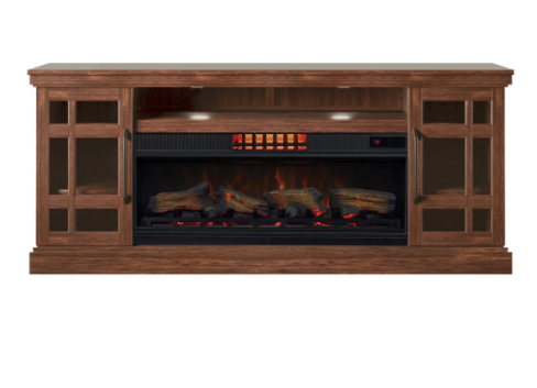 Tresanti Bennson TV Console with ClassicFlame CoolGlow 2-in-1 Electric  Fireplace and Fan