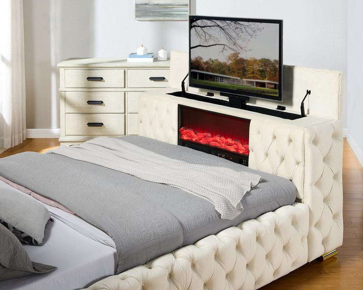 Future Black Platform Bed - Queen, King **NEW ARRIVAL** Beige, Black, Blue, Gray or Pink Color
