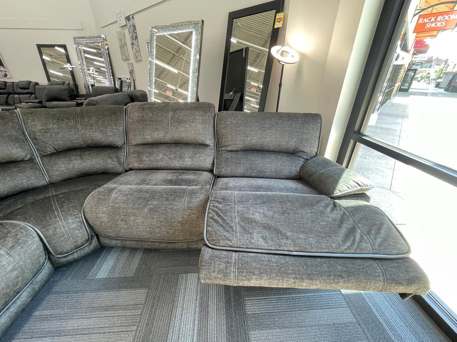 Cheers Power Headrest Fabric Reclining 6PC Modular Oversized Sectional (you can build what you want - love seat, sofa, console sofa-USB outlets)