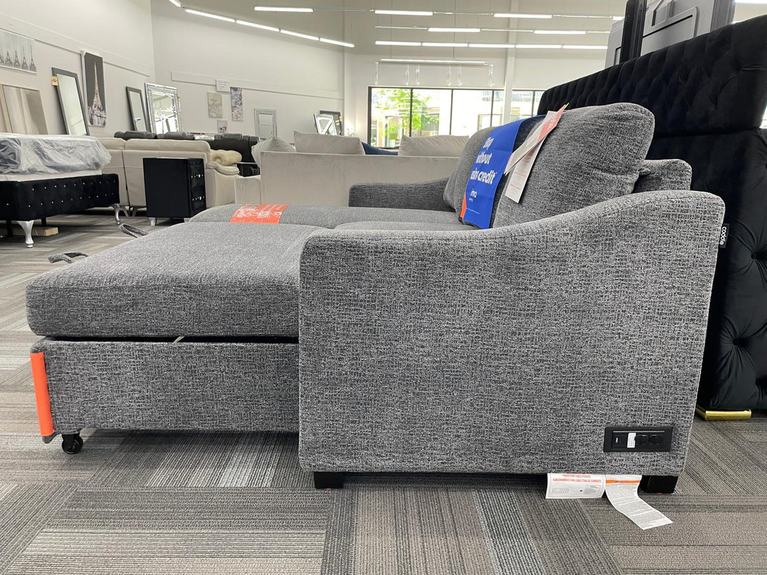 Coddle Aria Fabric Sleeper Sofa with Storage Chaise Reversible Chaise Danca Furniture in Little Rock AR