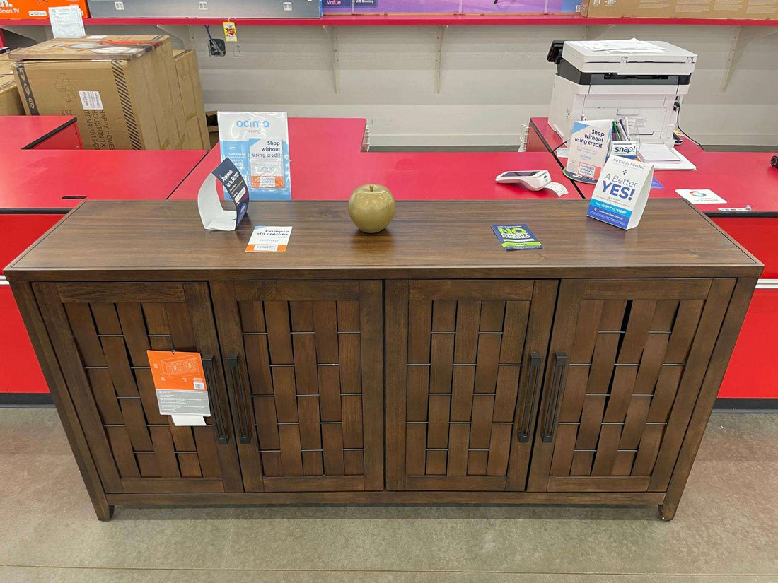 Tresanti 72" Harper TV Console, 2 Adjustable Shelves in Each of the 2 Double-Door Cabinets