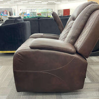 Luz Brown Manuel Reclining Rocking Living Room Chair, Storage Compartment in each Arms