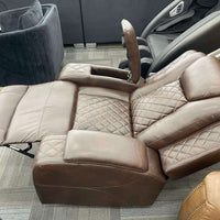 Luz Brown Manuel Reclining Rocking Living Room Chair, Storage Compartment in each Arms