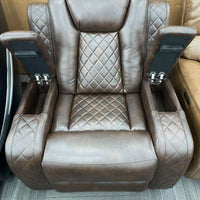 Luz Brown Manuel Reclining Rocking Living Room Chair, Storage Compartment in each Arms