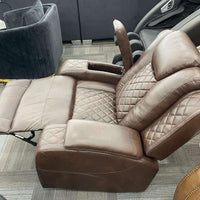 Luz Brown Manuel Reclining Rocking Living Room Chair, Storage Compartment in each Arms