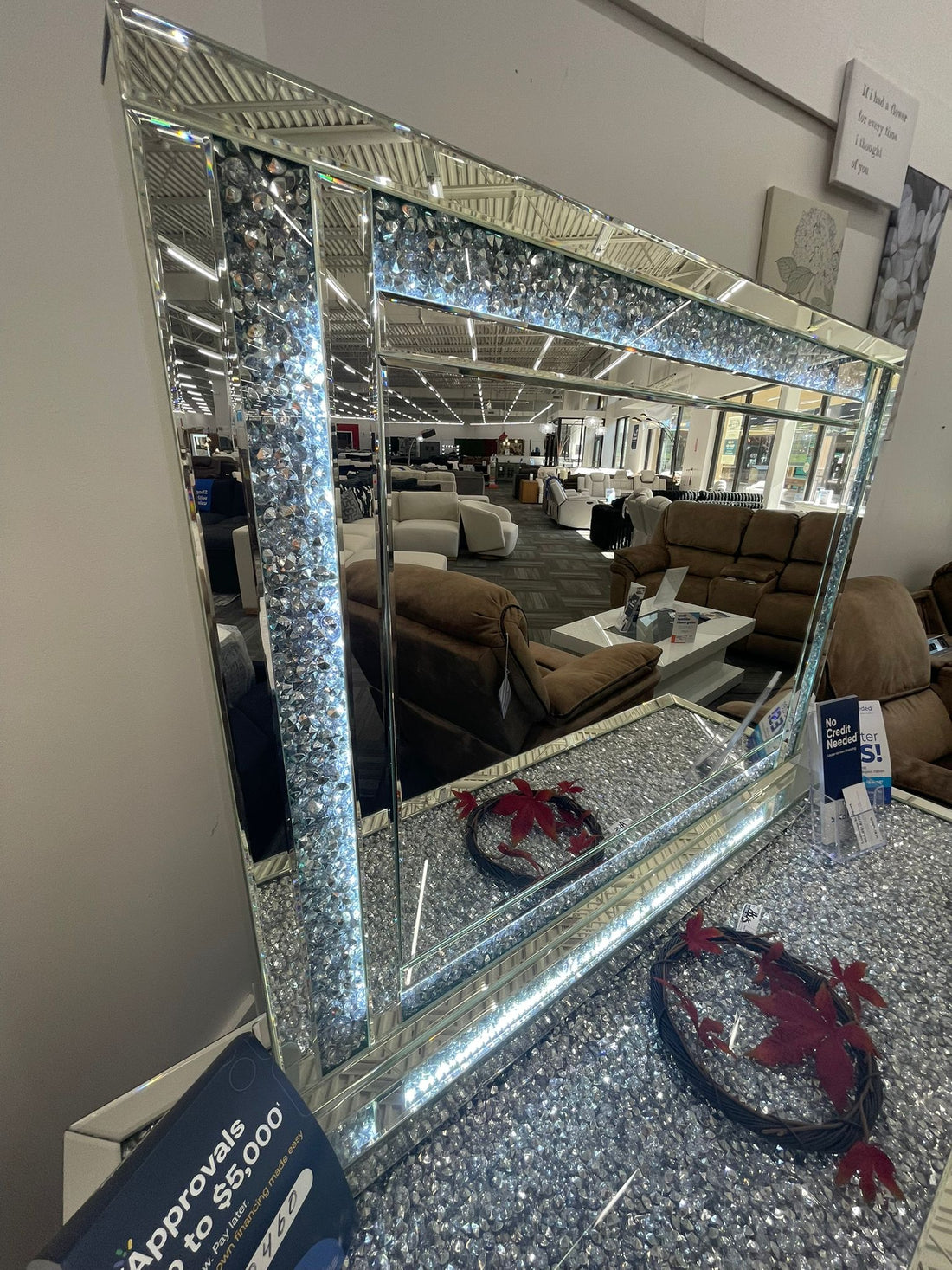 Glass/Mirror Led Vanity Set
