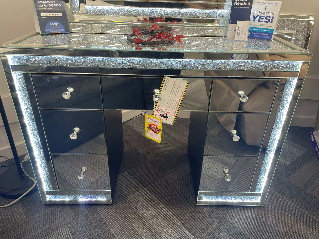 Glass/Mirror Led Vanity Set