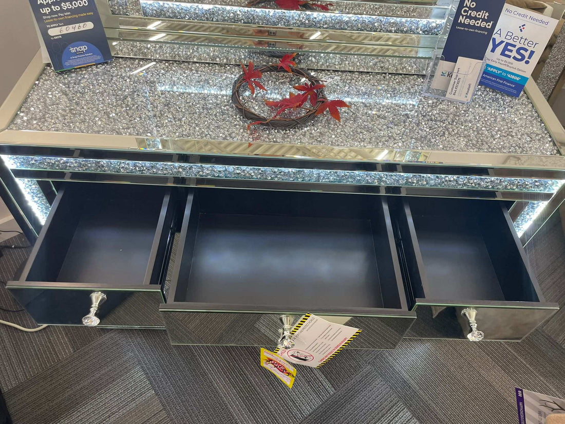 Glass/Mirror Led Vanity Set