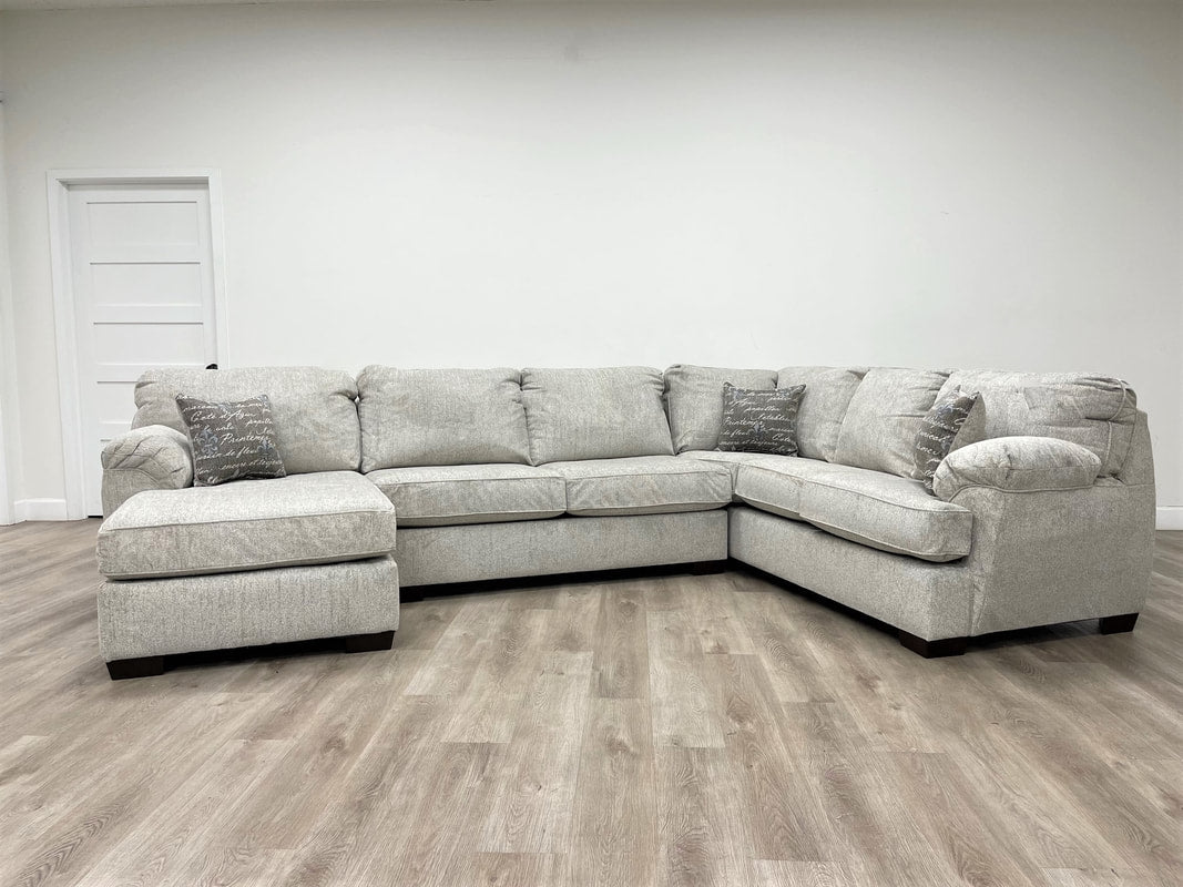 BRENTWOOD BLACK/GRAY/OATMEAL LINEN SECTIONAL / PRE-ORDER