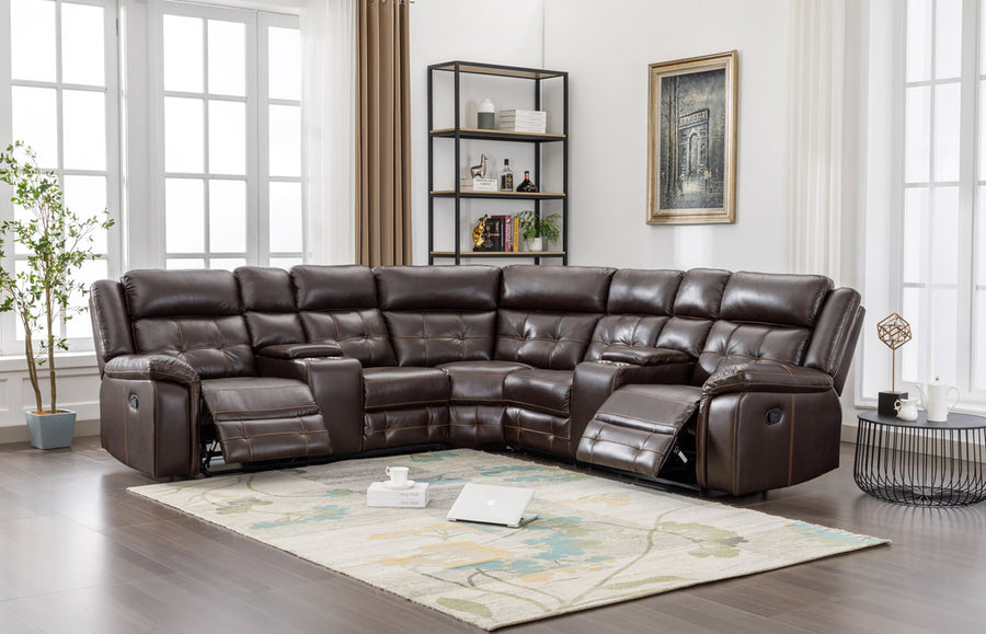 Jacob Black, Brown, Gray, Saddle, Stone Oversized Recliner Sectional