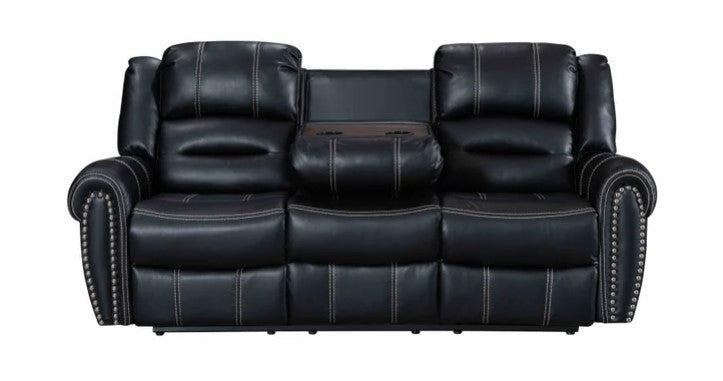 Lexington Brown/Black/Gray 2023 3PC Reclining Living Room Set, Sofa with Drop Down Wood Panel and Cupholders, Loveseat with Console and 2 Rockers & Recliner Chair with Rocker