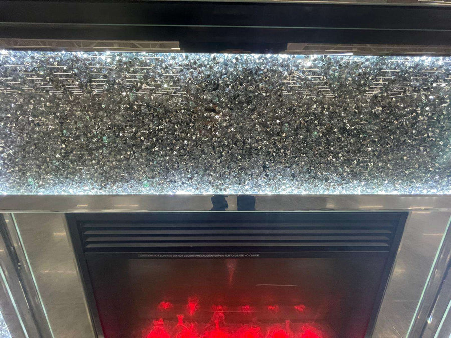 Fireplace with Bluetooth Speaker, Dimmable 7-colors (Remote Controller)
