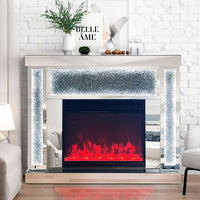 Fireplace with Bluetooth Speaker, Dimmable 7-colors (Remote Controller)