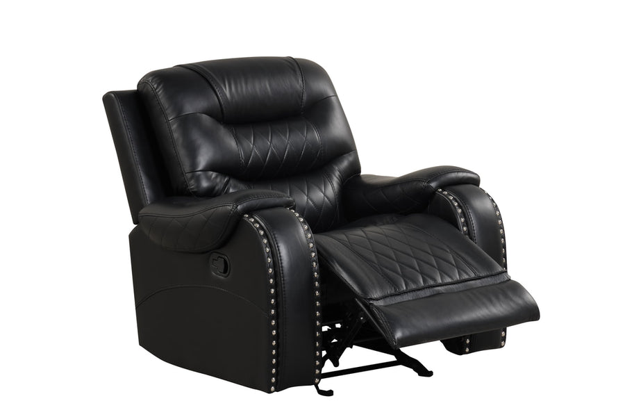 OVERSIZED 3PC Reclining Set - ( Sofa w/ Drop Down Table with Cupholders & Power Box - Loveseat with Storage Console - Chair with Glider)