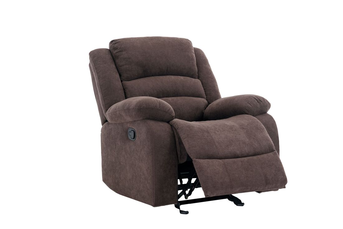 Dynamo2-CHOCOLATE 3PC Reclining Set, Sofa w/ drop down + 2 cupholders, Loveseat & Rocking Chair / PRE-ORDER