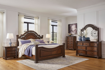 HH11-116 (5 Piece) Bedroom Set with Distressed Wood Finish – Rustic Elegance