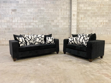 Modern Sofa & Loveseat Set – Premium Fabric, Sturdy Frame