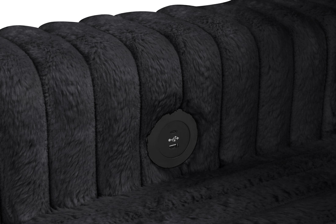 Forever Black/mocha Sectional With Pull-Out Bed Sectional w/Storage Chaise ** NEW ARRIVALS **