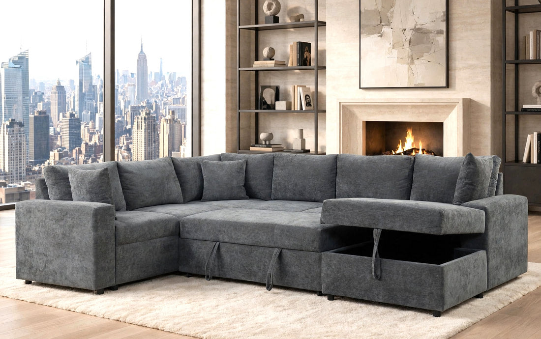 Forever Sectional With Pull-Out Bed Sectional w/Storage Chaise ** NEW ARRIVALS **
