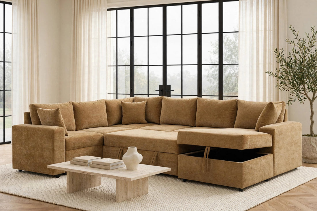 Forever Sectional With Pull-Out Bed Sectional w/Storage Chaise ** NEW ARRIVALS **
