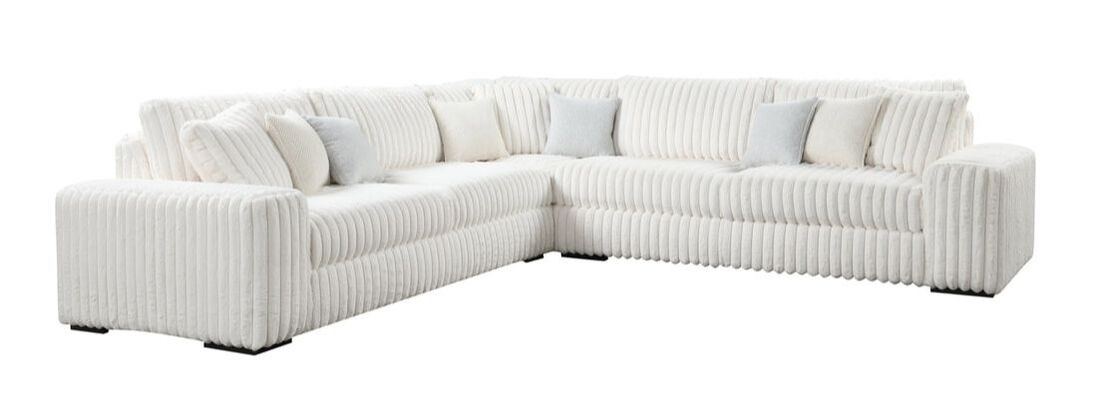 Oversized Marshmallow-Style Black Sectional Sofa – Ultra Plush & Spacious Design