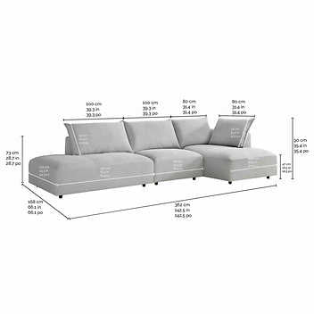 Macon 3-piece Fabric Modular Sectional, easy-to-clean *** SALE ***