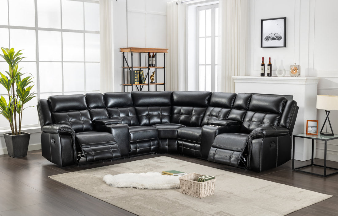 Jacob Black, Brown, Gray, Saddle, Stone Oversized Recliner Sectional