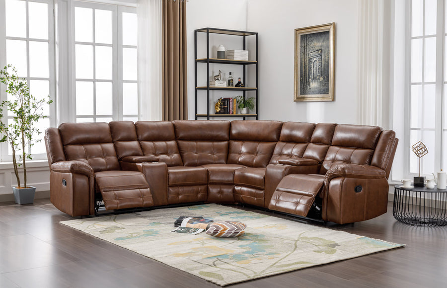 Jacob Black, Brown, Gray, Saddle, Stone Oversized Recliner Sectional