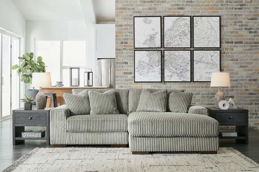 "Modern 2-Piece L-Shaped Sectional – Left/Right Facing Chaise, Two Colors"
